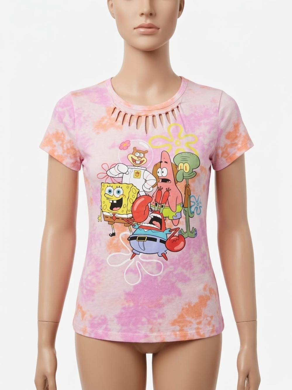 SpongeBob Tie-Dye Pink Graphic Tee